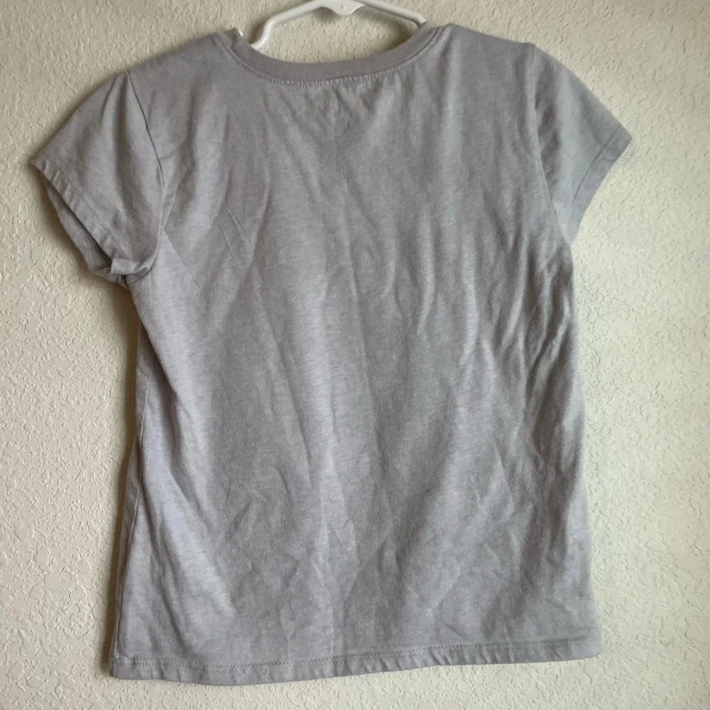 The Children's Place Gray and Pink Cat Pizza Purrrty Short Sleeve Tee size 5/6